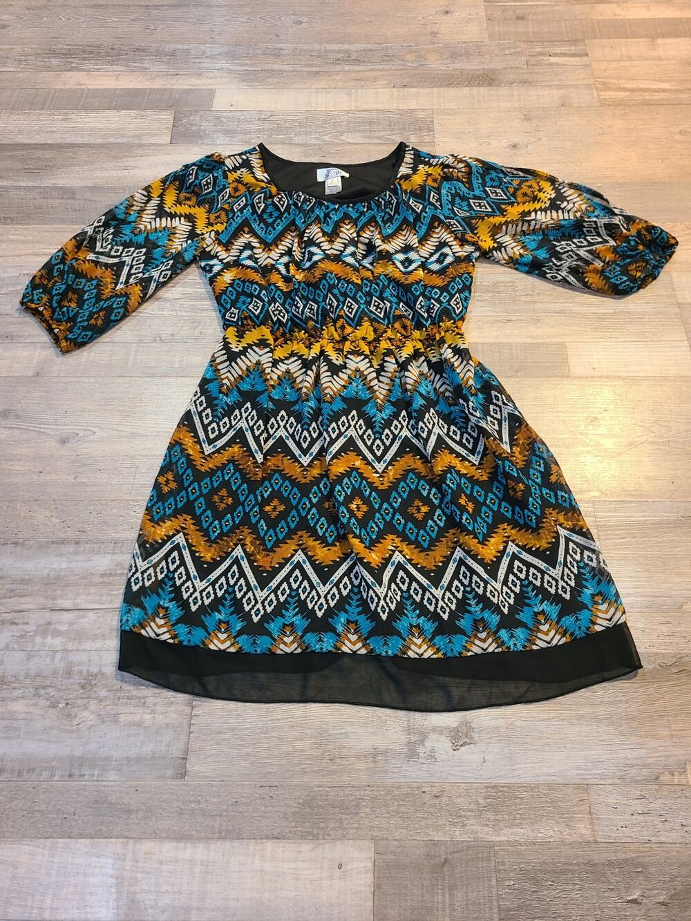 Sweet storm large juniors abstract pattern dress